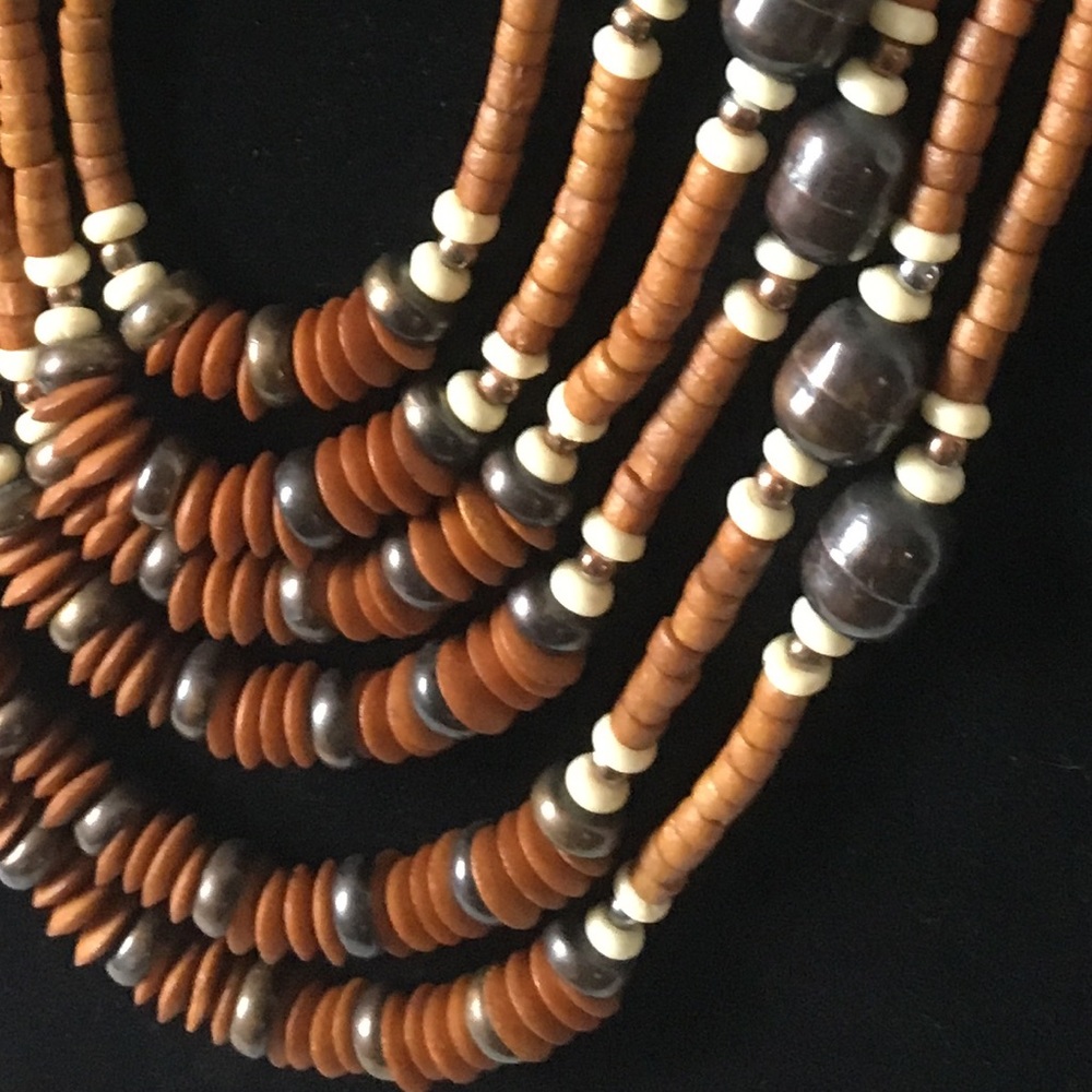 Vintage Tribal Boho Statement Bib Necklace - Picture 5 of 8